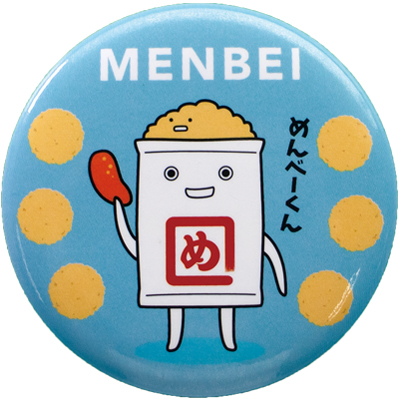 めんべいオリジナル缶マグネット 水色