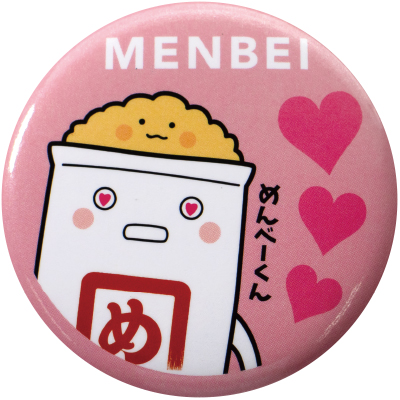 めんべいオリジナル缶マグネット ピンク
