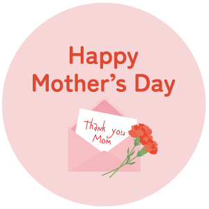 母の日限定のステッカーをご用意しました