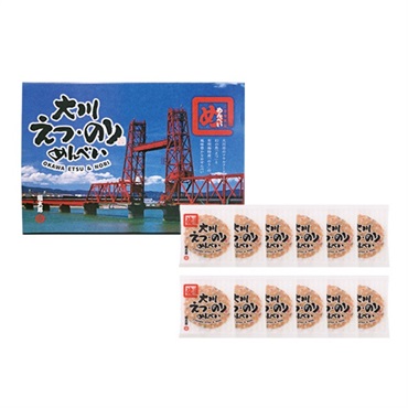 大川えつ・のりめんべい ２枚×12袋