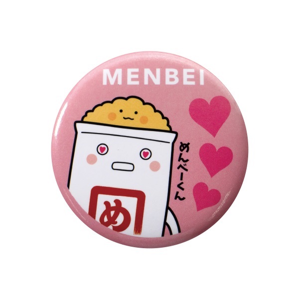 めんべいオリジナル缶マグネット(ピンク)